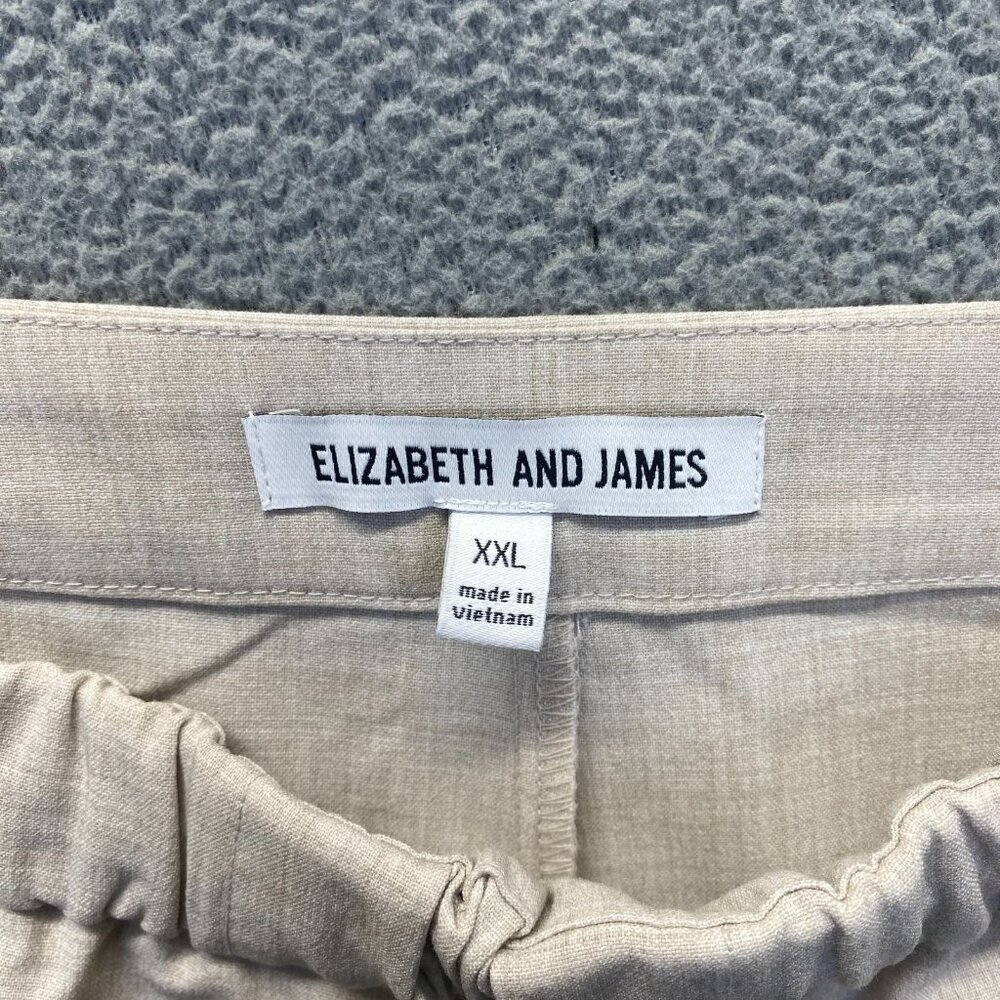 Elizabeth And James Wide Leg Beige Dress Pants Size XXL,Drawstring,Pockets - Picture 3 of 9